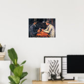 Poster Paul Cezanne - Deux joueurs de cartes (Bureau à domicile)