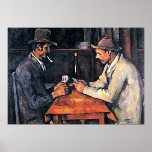 Poster Paul Cezanne - Deux joueurs de cartes (Devant)