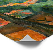 Poster Paul Cezanne - Estaque aux toits rouges (Coin)