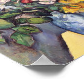 Poster Paul Cezanne - Fleurs de la vie morte dans un vase (Coin)