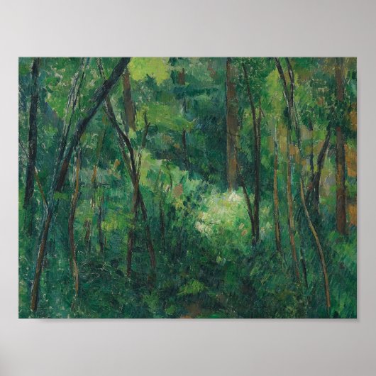 Poster Paul Cezanne - Intérieur d'une forêt (Devant)