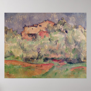 Poster Paul Cezanne La Maison à Bellevue, 1888-92