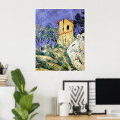 Poster Paul Cezanne La Maison aux murs craqués (Bureau à domicile)