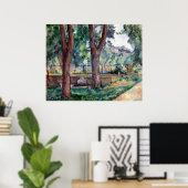 Poster Paul Cezanne La piscine au Jas de Bouffan (Bureau à domicile)