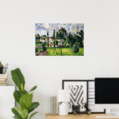 Poster Paul Cezanne - Landscape with Waterline, (Bureau à domicile)