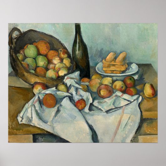 Poster Paul Cezanne - Le panier des pommes (Devant)