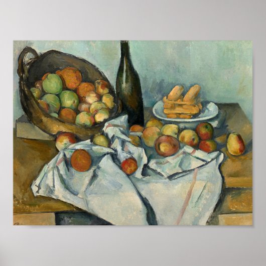 Poster Paul Cezanne - Le panier des pommes (Devant)