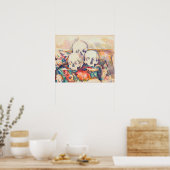 Poster Paul Cezanne - Les Trois Crânes Aquarelle (Cuisine)