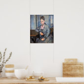 Poster Paul Cezanne - Madame Cezanne Leaning sur une tabl (Cuisine)