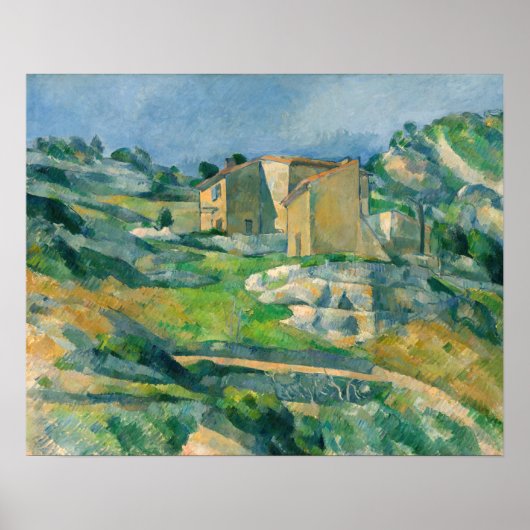 Poster Paul Cezanne - Maisons en Provence, Vallée du Riau (Devant)