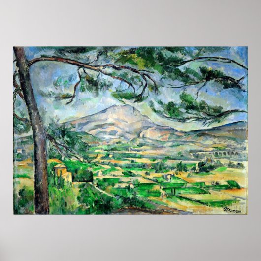 Poster Paul Cézanne, Mont Sainte-Victoire, Courtald (Devant)