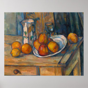 Poster Paul Cezanne - Nature morte avec cruche de lait et