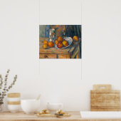 Poster Paul Cezanne - Nature morte avec pot à lait et fru (Cuisine)