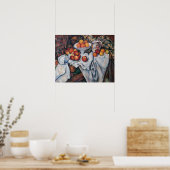 Poster Paul Cezanne - Nature morte, pommes et oranges (Cuisine)