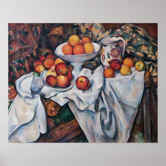 Poster Paul Cezanne - Nature morte, pommes et oranges (Devant)