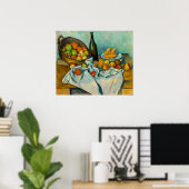 Poster Paul Cezanne Panier de la vie morte française des  (Bureau à domicile)