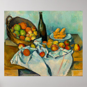 Poster Paul Cezanne Panier de la vie morte française des 