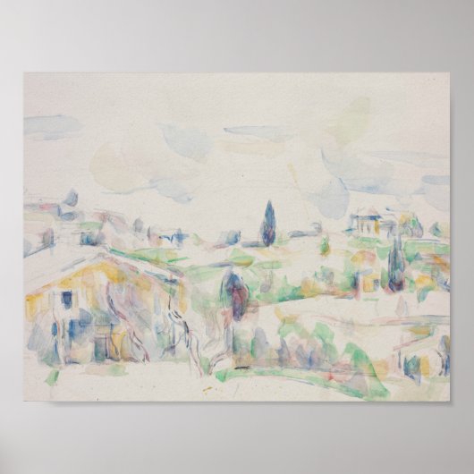 Poster Paul Cezanne - Paysage en Provence (Devant)