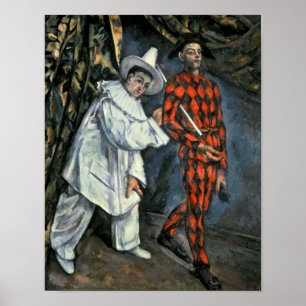 Poster Paul Cezanne   Pierrot et harlequin, 1888