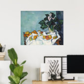 Poster Paul Cézanne Pommes et un pot de primeurs (Bureau à domicile)
