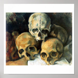 Poster Paul Cézanne, Pyramide des crânes 1901 fine art