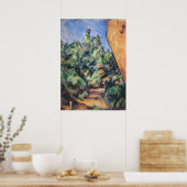 Poster Paul Cezanne | Red rock, c.1895 (huile sur toile) (Cuisine)