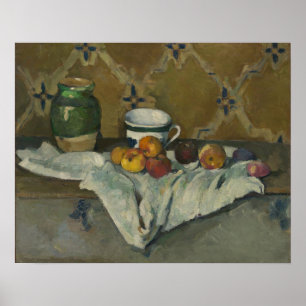 Poster Paul Cezanne Still Life with Jar, Cup, and Apple