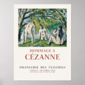 Poster Paul Cézanne Trois Bathères Impressionniste Art (Devant)