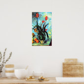 Poster Paul Cezanne - Vase à vie fixe avec tulipes (Cuisine)