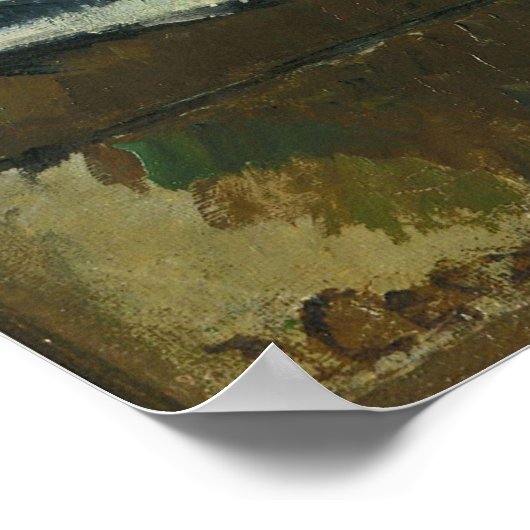 Poster Paul Cézanne - Vie continue avec un plat de fruits (Coin)