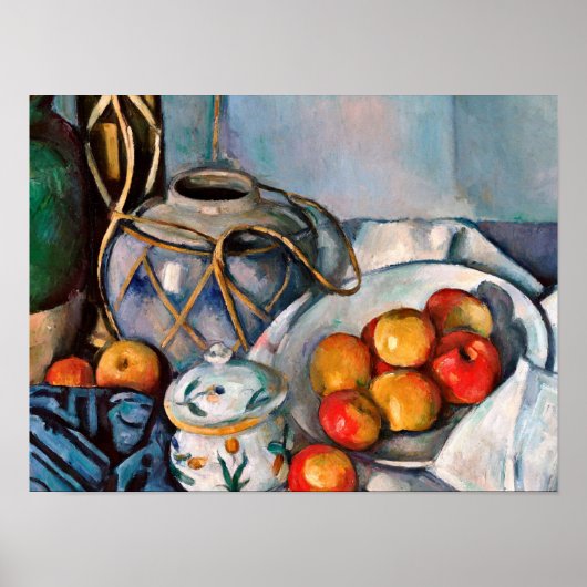 Poster Paul Cezanne - Vie Encore Avec Pommes (Devant)