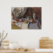 Poster Paul Cézanne - Vie morte avec pommes (Cuisine)
