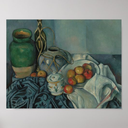 Poster Paul Cezanne - Vie morte avec pommes (Devant)