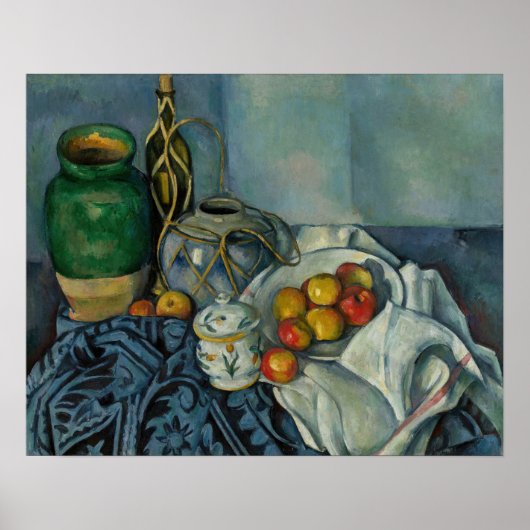 Poster Paul Cezanne - Vie morte avec pommes (Devant)
