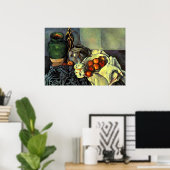 Poster Paul Cezanne - Vie morte avec pommes (Bureau à domicile)