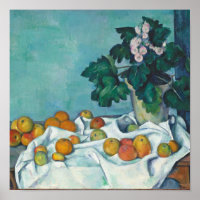 Paul Cézanne Vie morte avec pommes et primates