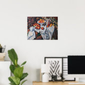 Poster Paul Cezanne - Vie morte, Pommes et Oranges (Bureau à domicile)