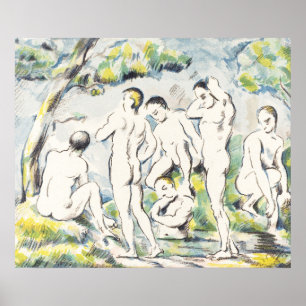 Poster Paul Cézanne's Cubist Prelude, La Peinture des Bai