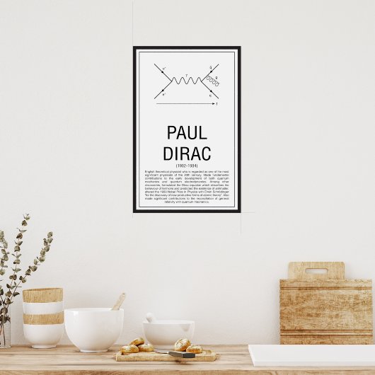 Poster Paul Dirac (Cuisine)