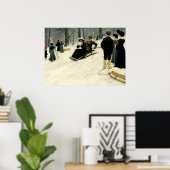 Poster Paul Fischer - Traîneau à neige à Sondermarken (Bureau à domicile)