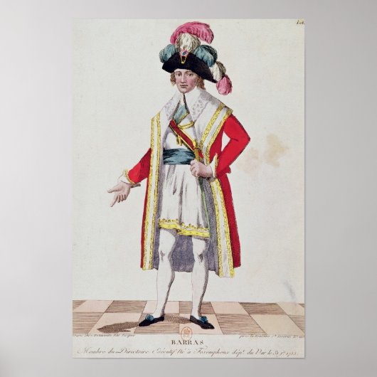 Poster Paul François Jean Nicolas Vicomte de Barras (Devant)