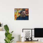 Poster Paul Gauguin - Autoportrait avec Christ Jaune (Bureau à domicile)