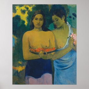 Poster Paul Gauguin - Deux femmes tahitiennes