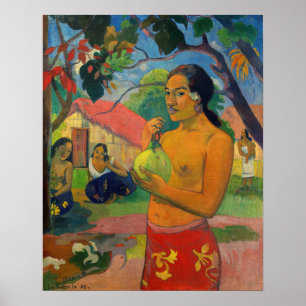 Poster Paul Gauguin - Femme tenant un Fruit