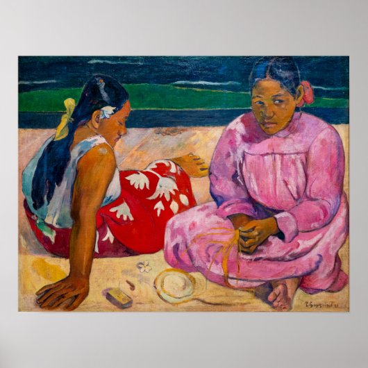 Poster Paul Gauguin - Femmes tahitiennes sur la plage (Devant)