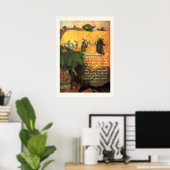 Poster Paul Gauguin Haymaking avec Bible Verse Christian (Bureau à domicile)