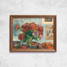 Paul Gauguin La Vie Encore Avec Des Peonies Fleurs