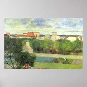 Poster Paul Gauguin Les jardins du marché de Vaugirard