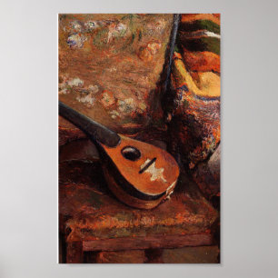 Poster Paul Gauguin Mandolin Vintage sur une chaise