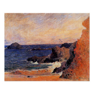 Poster Paul Gauguin - Paysage côtier, art